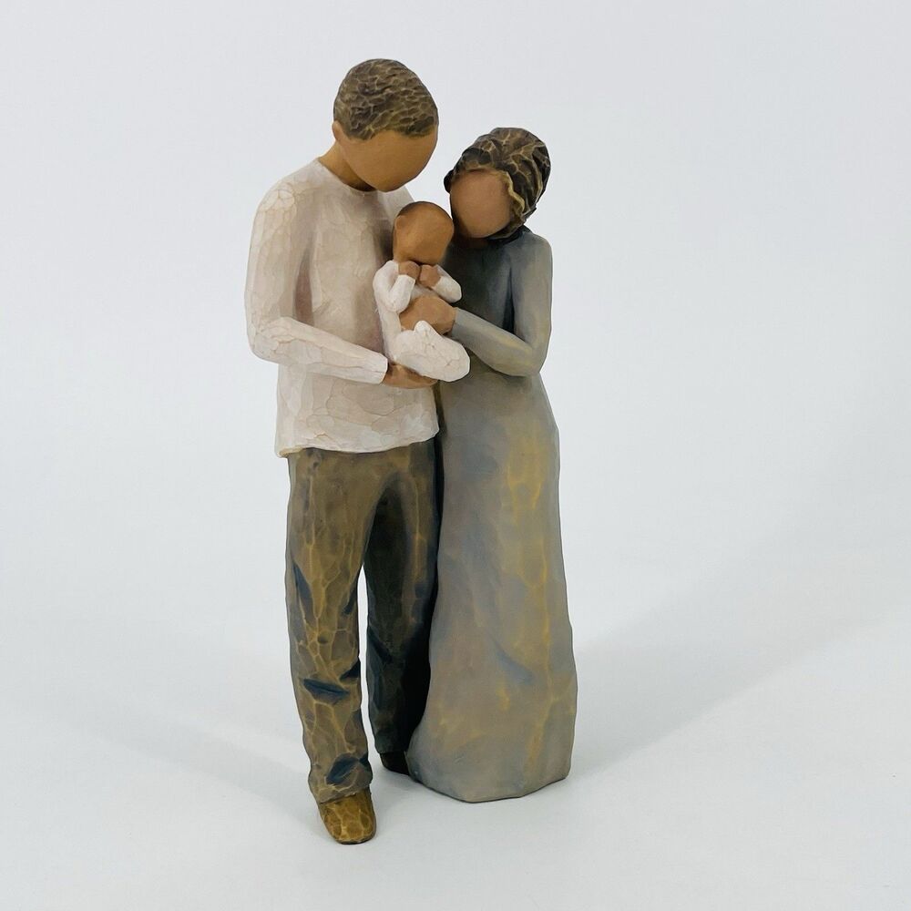 Willow Tree We Are Three Figurine 2013 Susan Lordi Demdaco Family Parents Baby